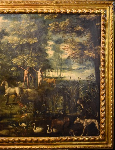 Tableaux et dessins Tableaux XVIIe siècle - Le Paradis Terrestre - Atelier de Jan Brueghel II (1601–1678)